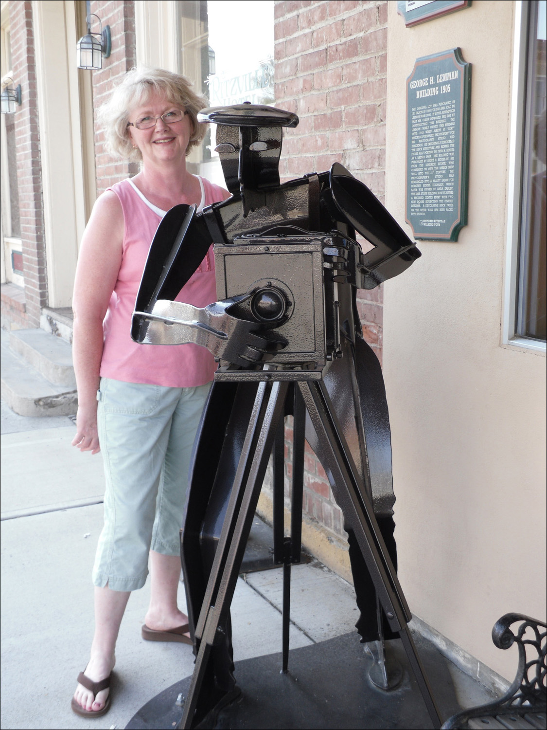 Ritzville, WA- Variety of metal sculptures seen throughout Ritzville.